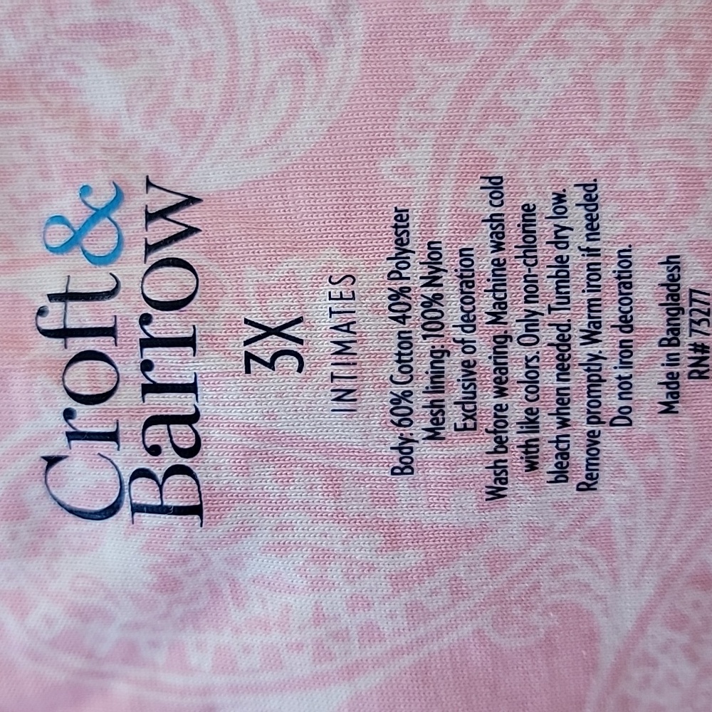 Croft & Barrow & Aris Collection Pink Nightgown "Set Of Two" Size 3X EUC - Picture 5 of 12